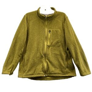 Duluth Jacket Mens XL Green Fleece Mock Neck Polartec Gorpcore Hike Camping Tech